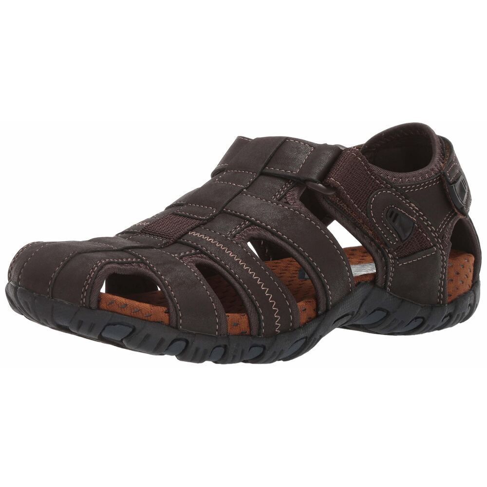 Nunn Bush Men's Rio Bravo Fisherman Closed Toe Outdoor Sandal, Brown, 11 Wide
